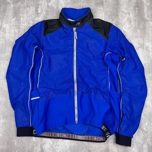 Assos Airblock 851 Jacket Mens Medium Blue Long Sleeve Thermal Cycling Biking